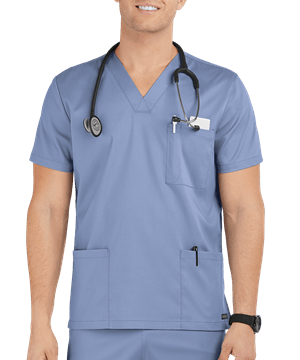 UA Advantage STRETCH Men's 6-Pocket V-Neck Scrub Top
