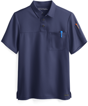 UA Advantage STRETCH Men's 2-Pocket Short Sleeve Polo with Back Air-Mesh Panels