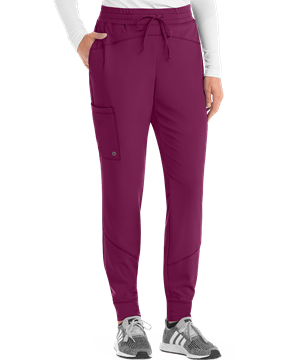 Barco One Boost Women's 3-Pocket Elastic Waist Jogger PETITE Scrub Pants