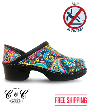 C&C Sweden Bombay Women's Full Back Nursing Clogs