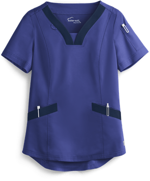 UA Butter-Soft STRETCH Women's 4-Pocket Feminine Curved V-Neck Scrub Top