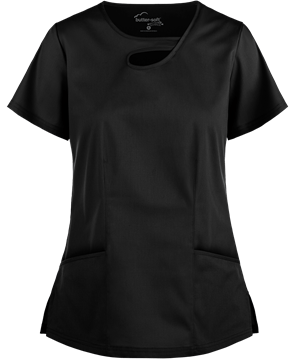 UA Butter-Soft STRETCH Women's 2-Pocket Asymmetric Keyhole Scrub Top