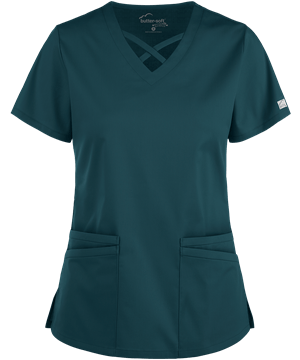 UA Butter-Soft STRETCH Women's 4-Pocket Crisscross Scrub Top