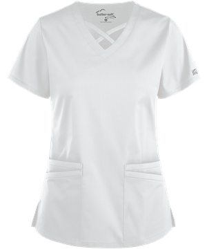 UA Butter-Soft STRETCH Women's 4-Pocket Crisscross Scrub Top
