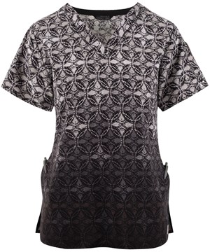 Carhartt Dakota Dip Dye Women's 3-Pocket STRETCH V-Neck Print Scrub Top