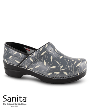 Sanita Campton Smart Step Women's Patent Leather Nursing Clogs