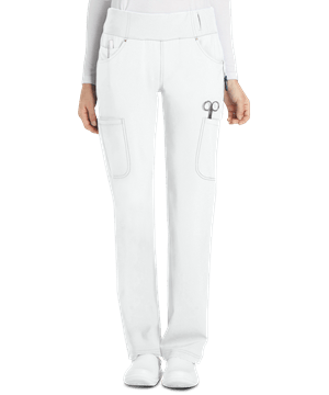 Cherokee iflex Women's 6-Pocket STRETCH Knit Waistband Cargo Scrub Pants
