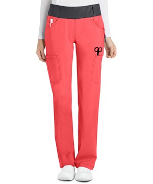 Cherokee iflex Women's 6-Pocket Knit Waist Cargo PETITE STRETCH Scrub Pants