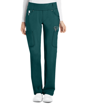 Cherokee iflex Women's 6-Pocket Knit Waist Cargo TALL STRETCH Scrub Pants