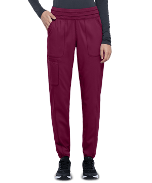 Cherokee Workwear Revolution Women's 5-Pocket Elastic Waist Jogger PETITE Scrub Pants 