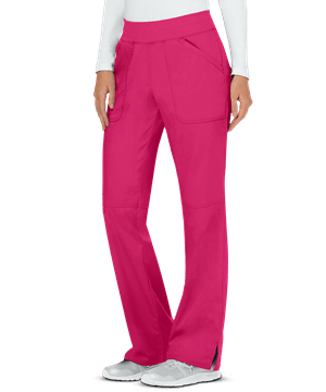 Cherokee Workwear Revolution Women's 4-Pocket STRETCH Pull-On Cargo Scrub Pants