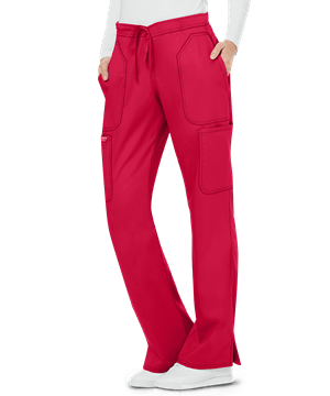 Cherokee Workwear Revolution Women's 5-Pocket STRETCH Drawstring Cargo Scrub Pants