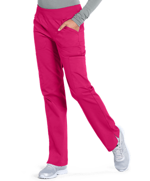 Cherokee Workwear Professionals Women's 6-Pocket Pull-On PETITE STRETCH Scrub Pants
