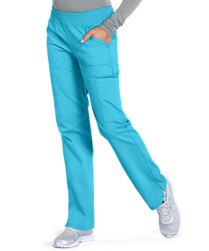 Cherokee Workwear Professionals Women's 6-Pocket Pull-On TALL STRETCH Scrub Pants