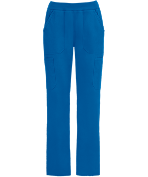 Cherokee Workwear Women's 6-Pocket Rib Waistband Pull-On Cargo TALL STRETCH Scrub Pants