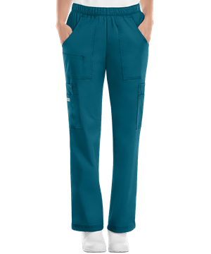 Cherokee Workwear Core STRETCH Women's 6-Pocket Pull-On Cargo Scrub Pants