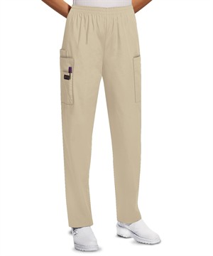 Cherokee Workwear Women's 4-Pocket Elastic Waist Utility PETITE Scrub Pants