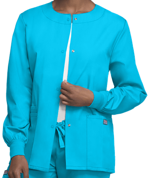 Cherokee Workwear Women's 3-Pocket Snap Front Scrub Jacket