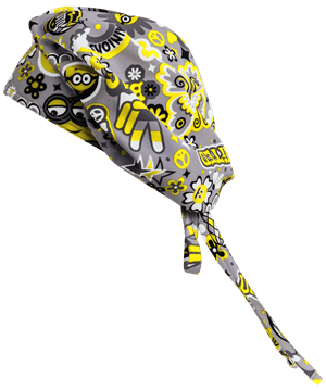Cherokee Tooniforms Illumination Bello Otto Women's Bouffant Print Scrub Hat
