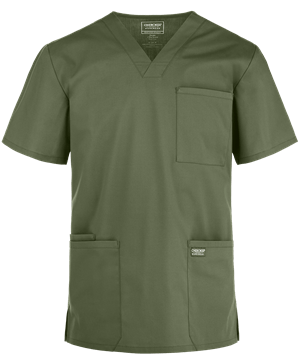 Cherokee Workwear Professionals Men's 4-Pocket STRETCH V-Neck Scrub Top
