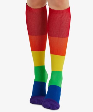 Cherokee Love n' Rainbows Women's 8-12 mmHg Light Compression Socks