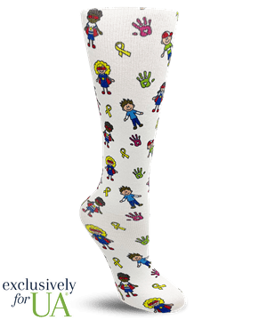UA Exclusive Cutieful Super Kids Women's 10-18mmHg Compression Socks