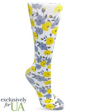 Cutieful Sunshine Blossoms Women's 10-18 mmHg Light Compression Socks