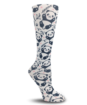 Cutieful Panda Wide Calf Knit Women's 10-18 mmHg Compression Socks