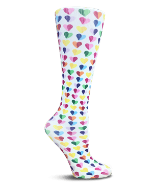 Cutieful Sweethearts Wide Calf Knit Women's 10-18 mmHg Compression Socks