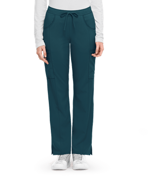 Dickies EDS Essentials Women's 7-Pocket Drawstring Waist Cargo PETITE Scrub Pants