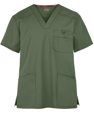Dickies EDS Signature Men's 5-Pocket V-Neck STRETCH Scrub Top