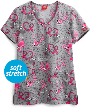 Dickies EDS Care Slow Much Women's 2-Pocket V-Neck Print Scrub Top