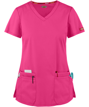 Dickies EDS Signature Women's 4-Pocket Contemporary Fit V-Neck Scrub Top