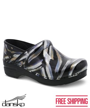 Dansko Professional Metallic Brush Women's Patent Leather Nursing Clog