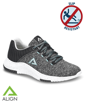 Nurse Mates Align™ Elin Black/ Grey/ Turquoise Women's Lace Up Athletic Nursing Shoes