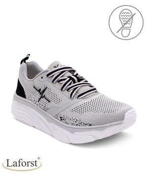 LaForst Extreme Comfort Heart Beat Gray Women's Lace Up Athletic Nursing Shoes