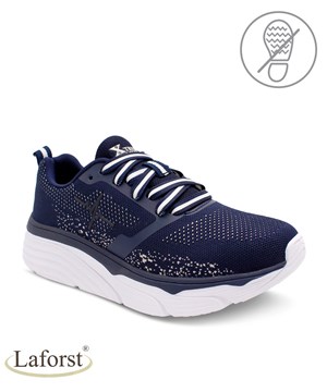 LaForst Extreme Comfort Heart Beat Navy Women's  Lace Up Athletic Nursing Shoes