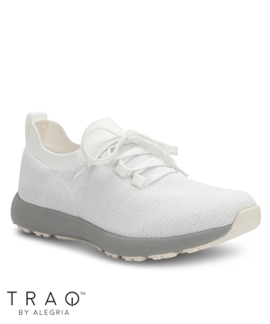 TRAQ by Alegria Zesty White FROLIQ Lace Up Women's Athletic Nursing Shoes