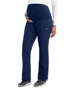 Grey's Anatomy Women's 1-Pocket Maternity Knit Waist Cargo STRETCH Scrub Pants