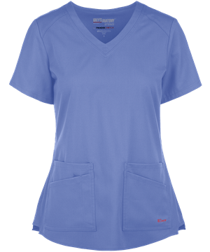 Grey's Anatomy Spandex STRETCH Emma Women's 4-Pocket V-Neck Scrub Top