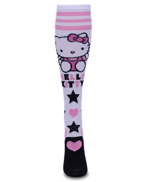 Cherokee Hello Kitty Love Women's 8-12 mmHg Print Support Compression Socks