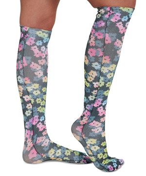 heartsoul Rainbow Blossoms Women's 8-15 mmHg Light Compression Socks 