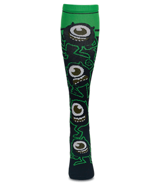 Cherokee Tooniforms Disney Pixar I Believe in Monsters Women's 8-15 mmHg Support Comfort Socks