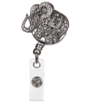 Bonitas ID Avenue Boojee Elephant Beads Retractable ID Badge Holder