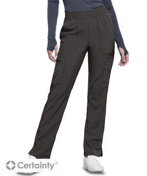 Cherokee Infinity Women's 6-Pocket Rib Knit Waistband Cargo Scrub Pants