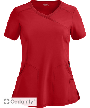 Cherokee Infinity Women's 4-Pocket Mock Wrap Scrub Top