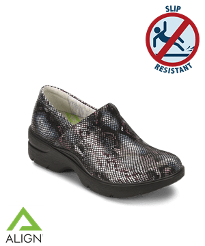 Nurse Mates Align Indigo Snake Indya Women's Slip Resistant Nursing Clogs