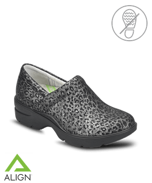 Nurse Mates Align Indya Midnight Leopard Women's Slip Resistant Nursing Clogs