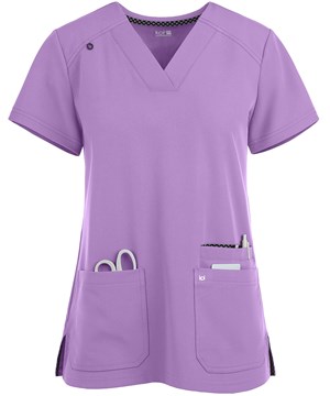 Koi Next Gen Hustle and Heart Women's 3-Pocket V-Neck STRETCH Scrub Top