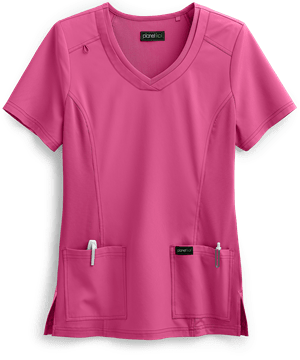 koi planet Longevity Women's 2-Pocket V-Neck Scrub Top 